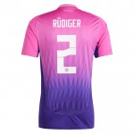 Günstige Fußballtrikots Deutschland Antonio Rudiger 2 Kinder Auswärtstrikot EURO 2024 Kurzarm